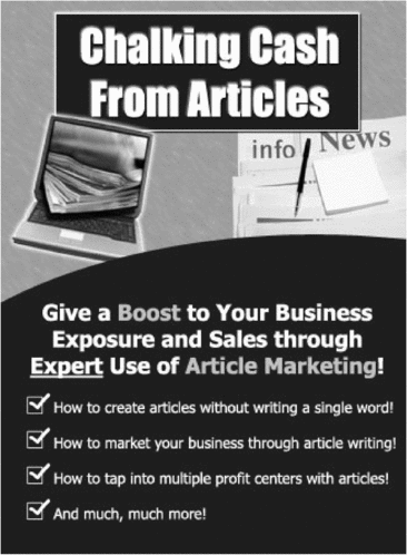 Product picture Chalking Cash From Articles-Boost Your Business Exposure 